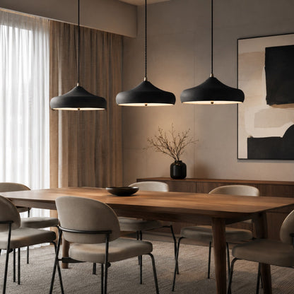 Sculptural Disc Pendant Light | Adjustable LED Suspension