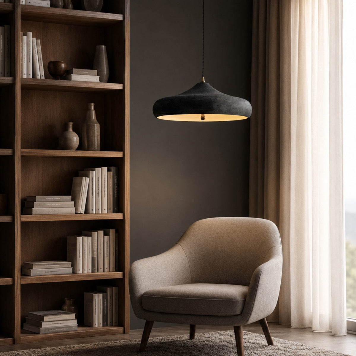 Sculptural Disc Pendant Light | Adjustable LED Suspension