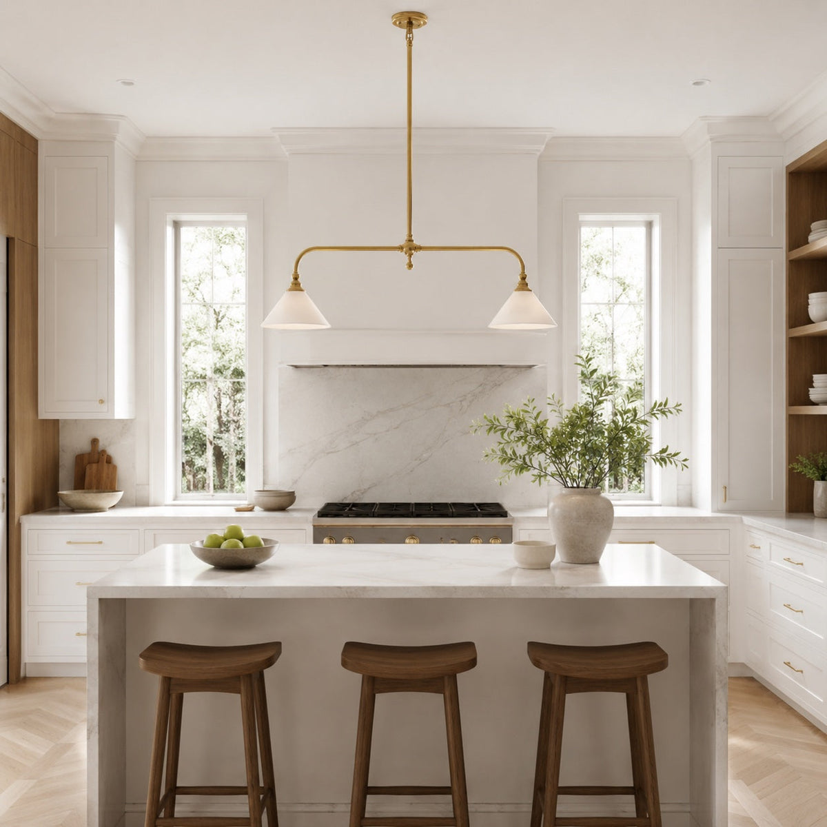 Black Metal Shade Pendant Light | Adjustable Glass LED Fixture
