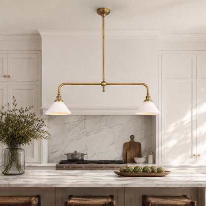 Black Metal Shade Pendant Light | Adjustable Glass LED Fixture