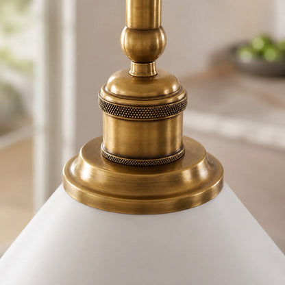 Black Metal Shade Pendant Light | Adjustable Glass LED Fixture