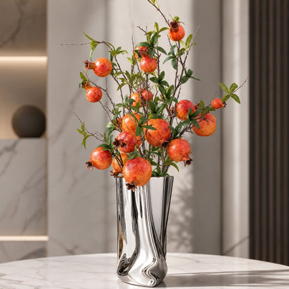 Paper Bag Ceramic Vase – 23.5cm Modern Crumpled Design Vase