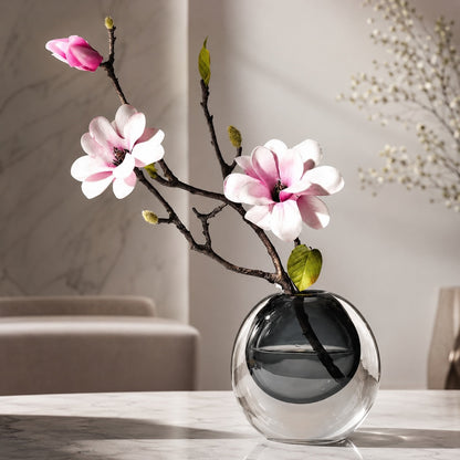 Handcrafted Glass Vase – 14.5cm Crystal Decorative Accent Vase