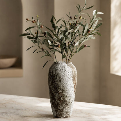 Minimalist Ceramic Vase – Stone-Textured Decorative Accent