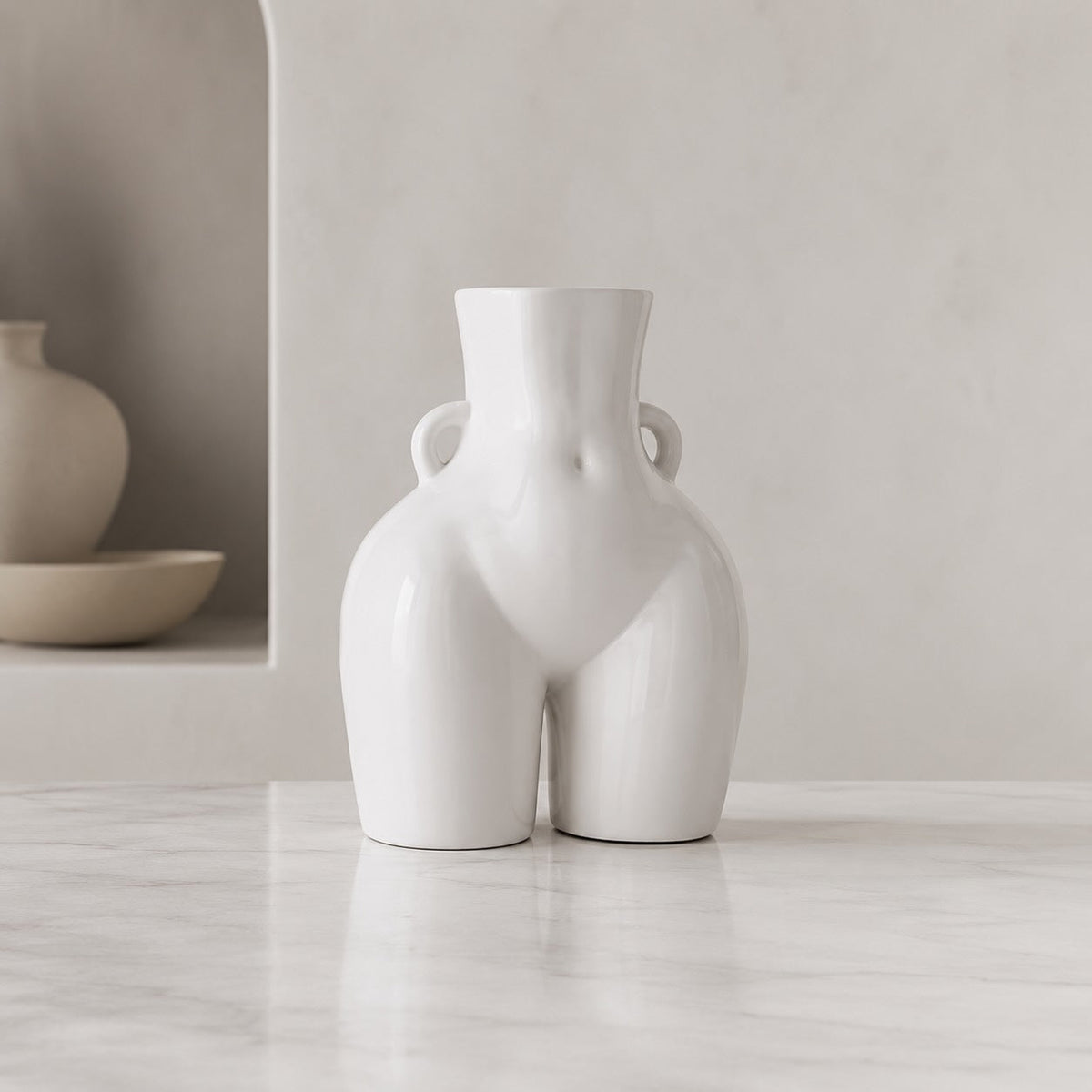 Minimalist Ceramic Flower Vase – Eco-Friendly Matte Decorative Vase