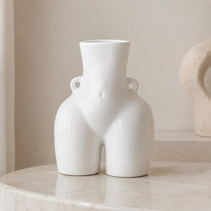 Minimalist Ceramic Flower Vase – Eco-Friendly Matte Decorative Vase