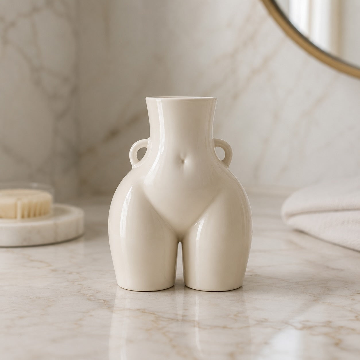Minimalist Ceramic Flower Vase – Eco-Friendly Matte Decorative Vase