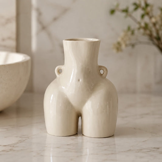 Minimalist Ceramic Flower Vase – Eco-Friendly Matte Decorative Vase