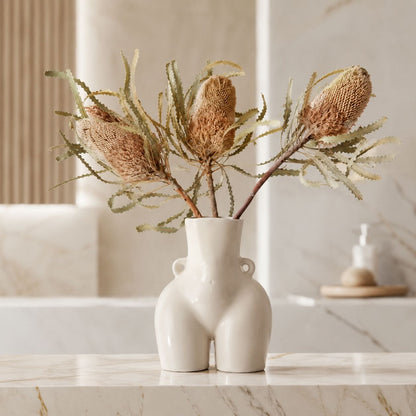 Minimalist Ceramic Flower Vase – Eco-Friendly Matte Decorative Vase