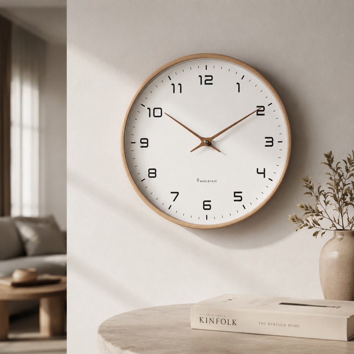 Modern Wall Clock | Silent Quartz Easy-Mount Wall Decor