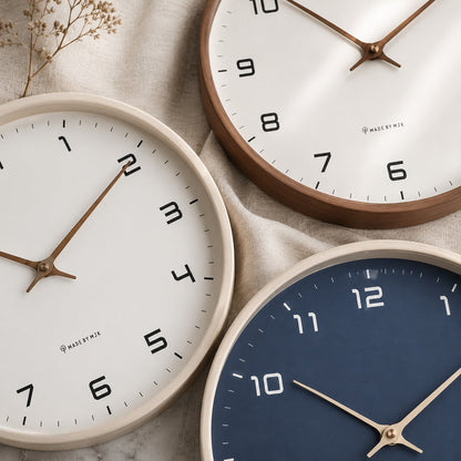 Modern Wall Clock | Silent Quartz Easy-Mount Wall Decor
