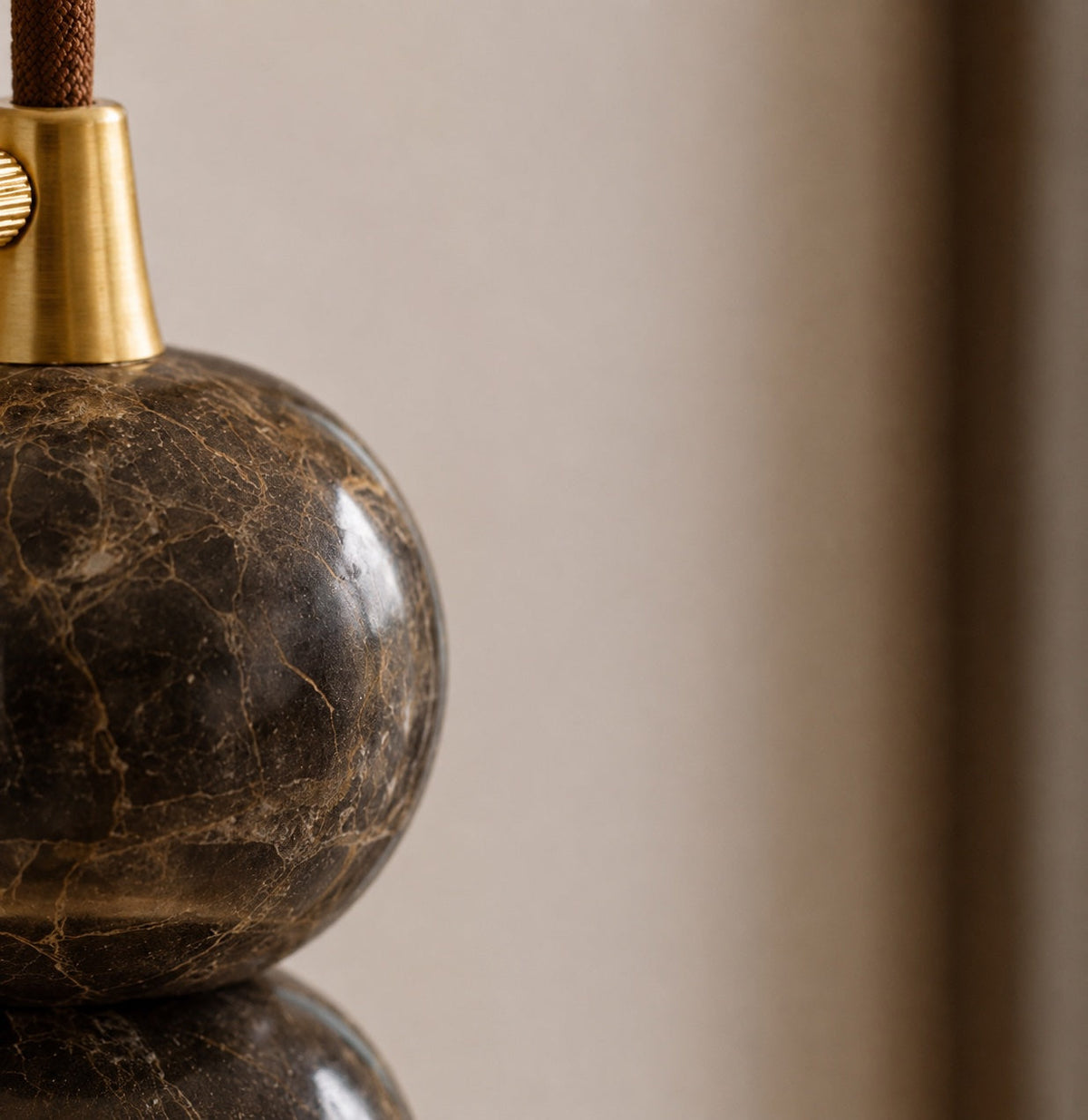 Marble Sphere Pendant Lamp | Faux Alabaster Kitchen Light