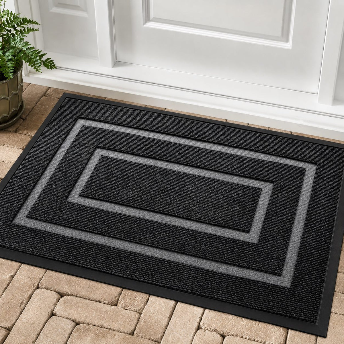 Classic Front Door Mat – Non-Slip Rubber Backed Entry Mat