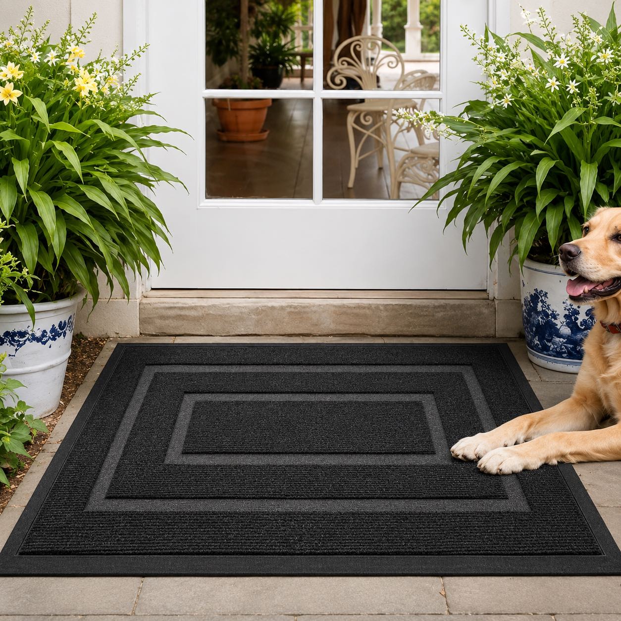 Classic Front Door Mat – Non-Slip Rubber Backed Entry Mat