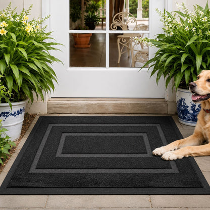 Classic Front Door Mat – Non-Slip Rubber Backed Entry Mat