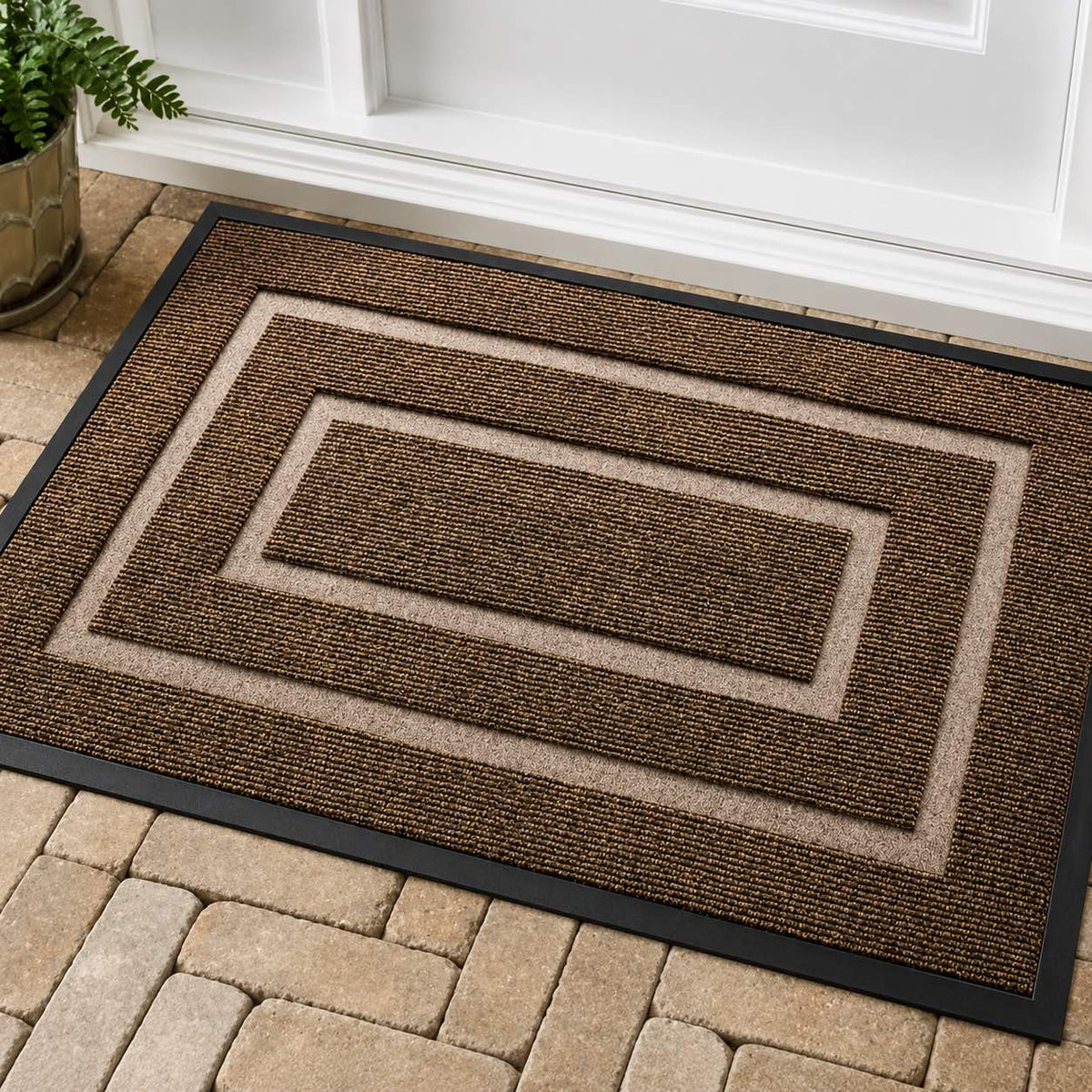 Classic Front Door Mat – Non-Slip Rubber Backed Entry Mat