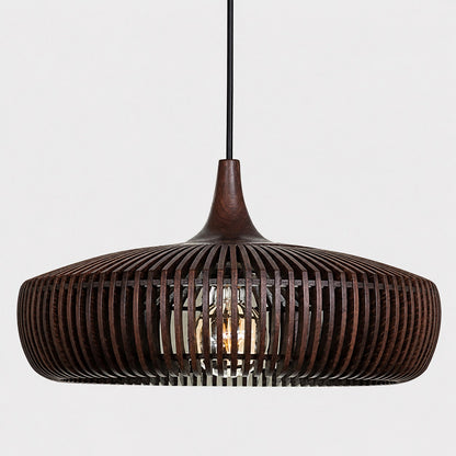 Scandinavian Wood Pendant Lamp | Minimalist LED Ceiling Light