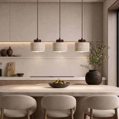 Travertine Stone Pendant Lamp | Nordic Minimalist Light