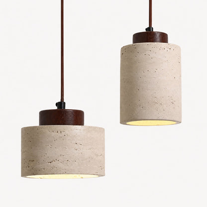 Travertine Stone Pendant Lamp | Nordic Minimalist Light