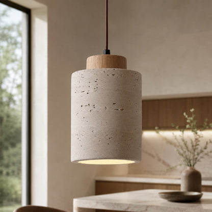 Travertine Stone Pendant Lamp | Nordic Minimalist Light