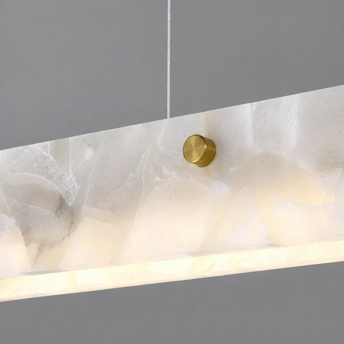 Marble & Steel Pendant Light | Adjustable LED Dining Fixture