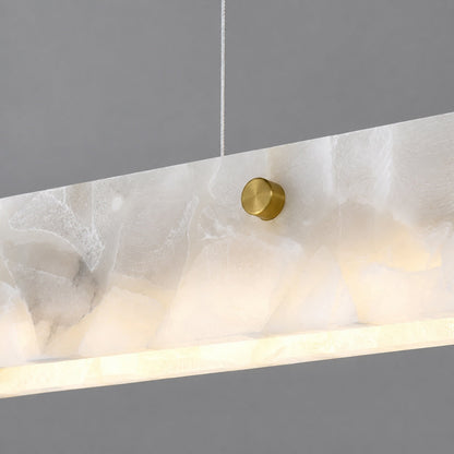 Marble & Steel Pendant Light | Adjustable LED Dining Fixture
