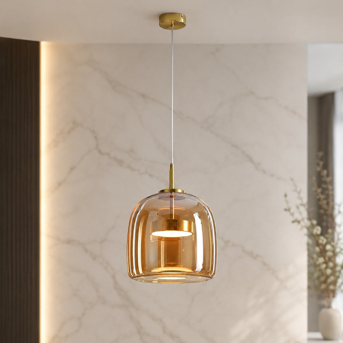 Hand-Blown Glass Pendant Light | Modern Multi-Shade Fixture