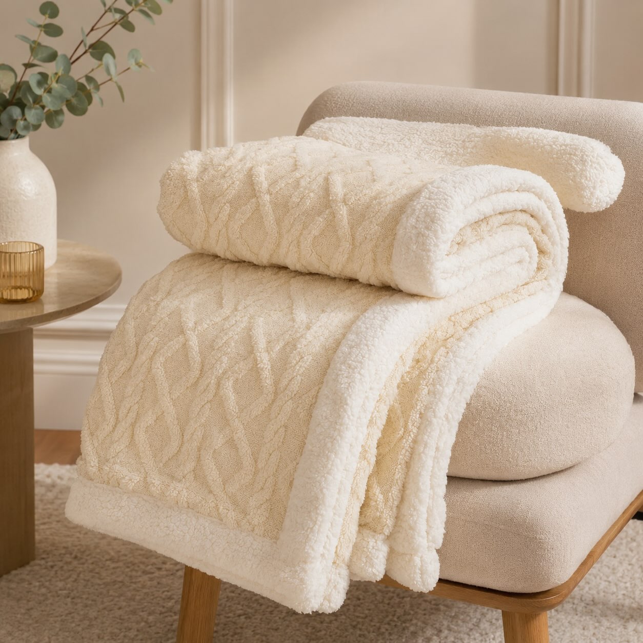 Warm Coral Fleece Blanket – Soft Plush Cozy Winter Bed Blanket