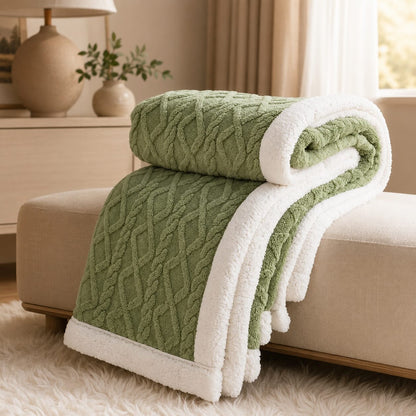 Warm Coral Fleece Blanket – Soft Plush Cozy Winter Bed Blanket