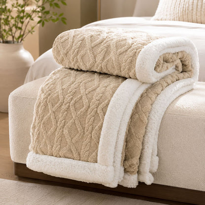 Warm Coral Fleece Blanket – Soft Plush Cozy Winter Bed Blanket