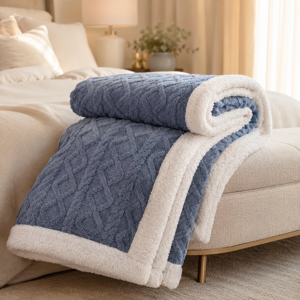 Warm Coral Fleece Blanket – Soft Plush Cozy Winter Bed Blanket
