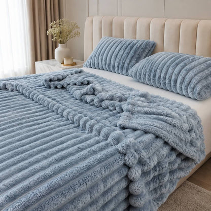 Modern Striped Throw Blanket – Soft Lightweight Versatile Bed Throw