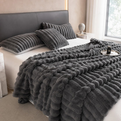 Modern Striped Throw Blanket – Soft Lightweight Versatile Bed Throw