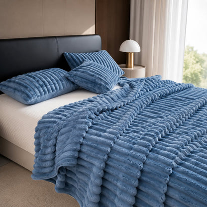 Modern Striped Throw Blanket – Soft Lightweight Versatile Bed Throw