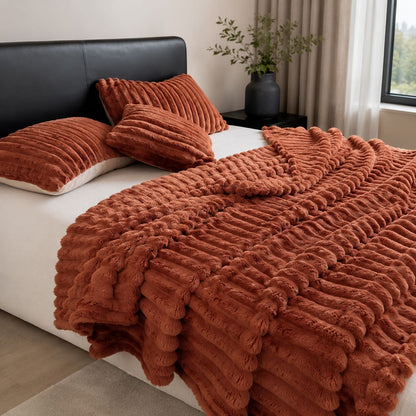 Modern Striped Throw Blanket – Soft Lightweight Versatile Bed Throw