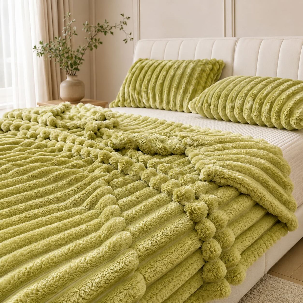 Modern Striped Throw Blanket – Soft Lightweight Versatile Bed Throw