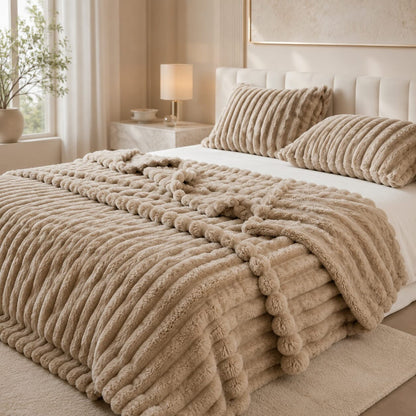 Modern Striped Throw Blanket – Soft Lightweight Versatile Bed Throw
