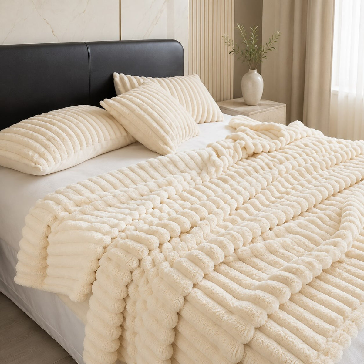 Modern Striped Throw Blanket – Soft Lightweight Versatile Bed Throw