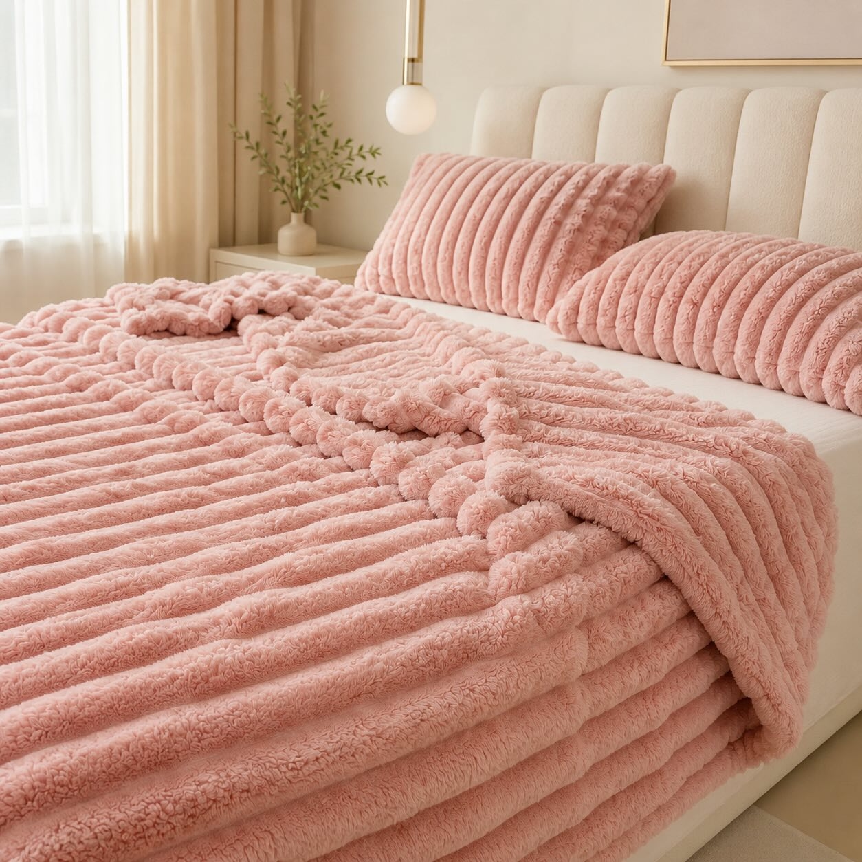 Modern Striped Throw Blanket – Soft Lightweight Versatile Bed Throw
