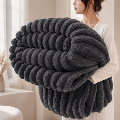 Modern Striped Throw Blanket – Soft Lightweight Versatile Bed Throw
