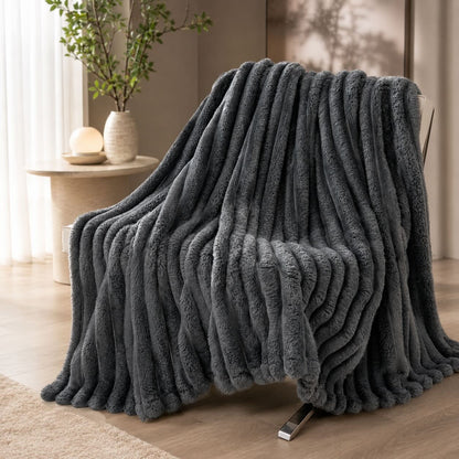 Modern Striped Throw Blanket – Soft Lightweight Versatile Bed Throw