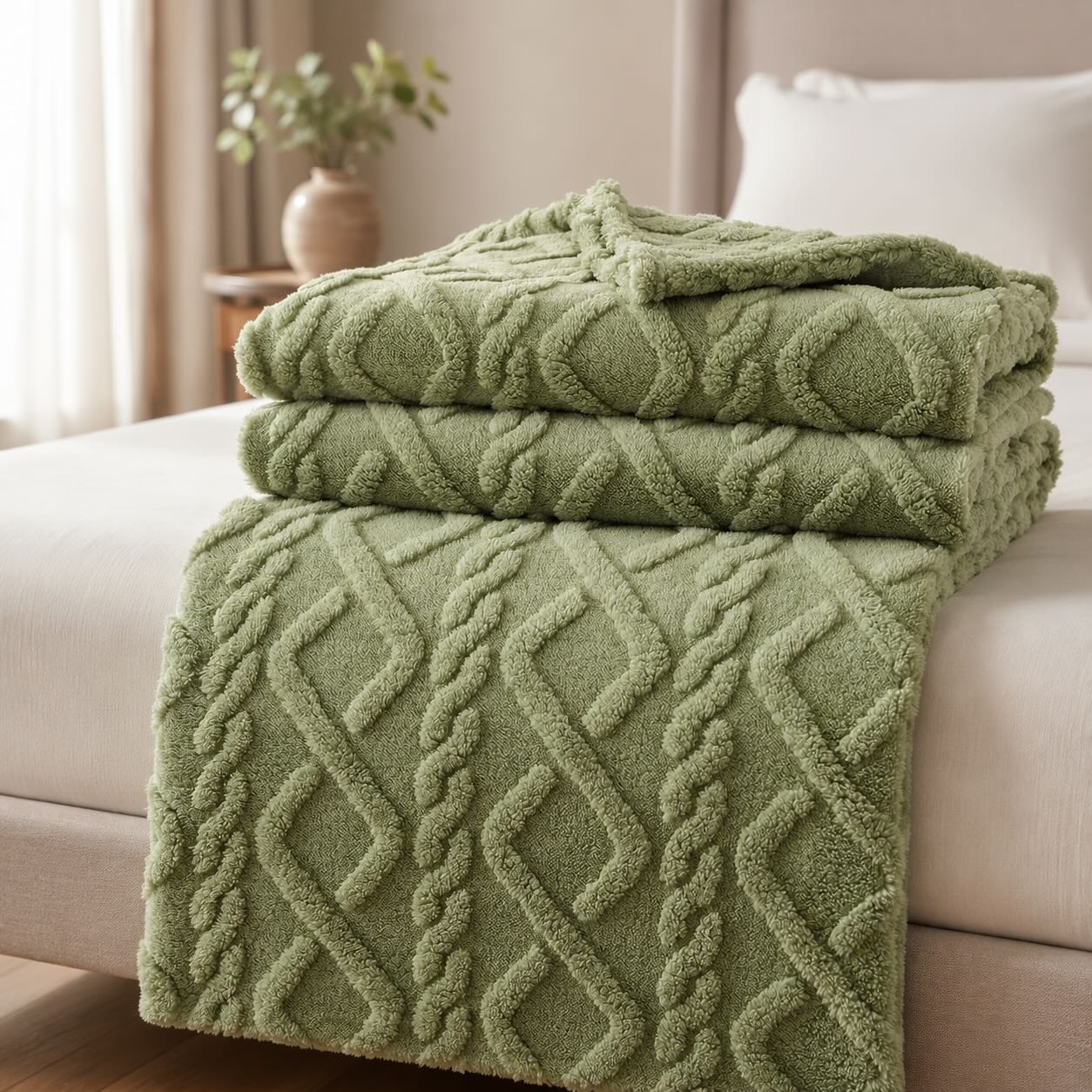 Lightweight Coral Fleece Throw – Soft Everyday Sofa and Bed Blanket