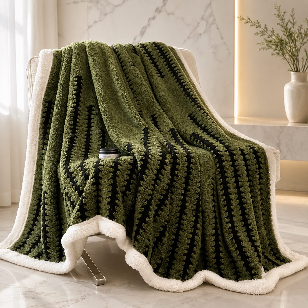 Cozy Flannel Throw Blanket – Lightweight Soft Velvet Portable Throw