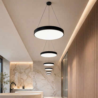 Round Acrylic Pendant Light | Dimmable LED Adjustable Fixture