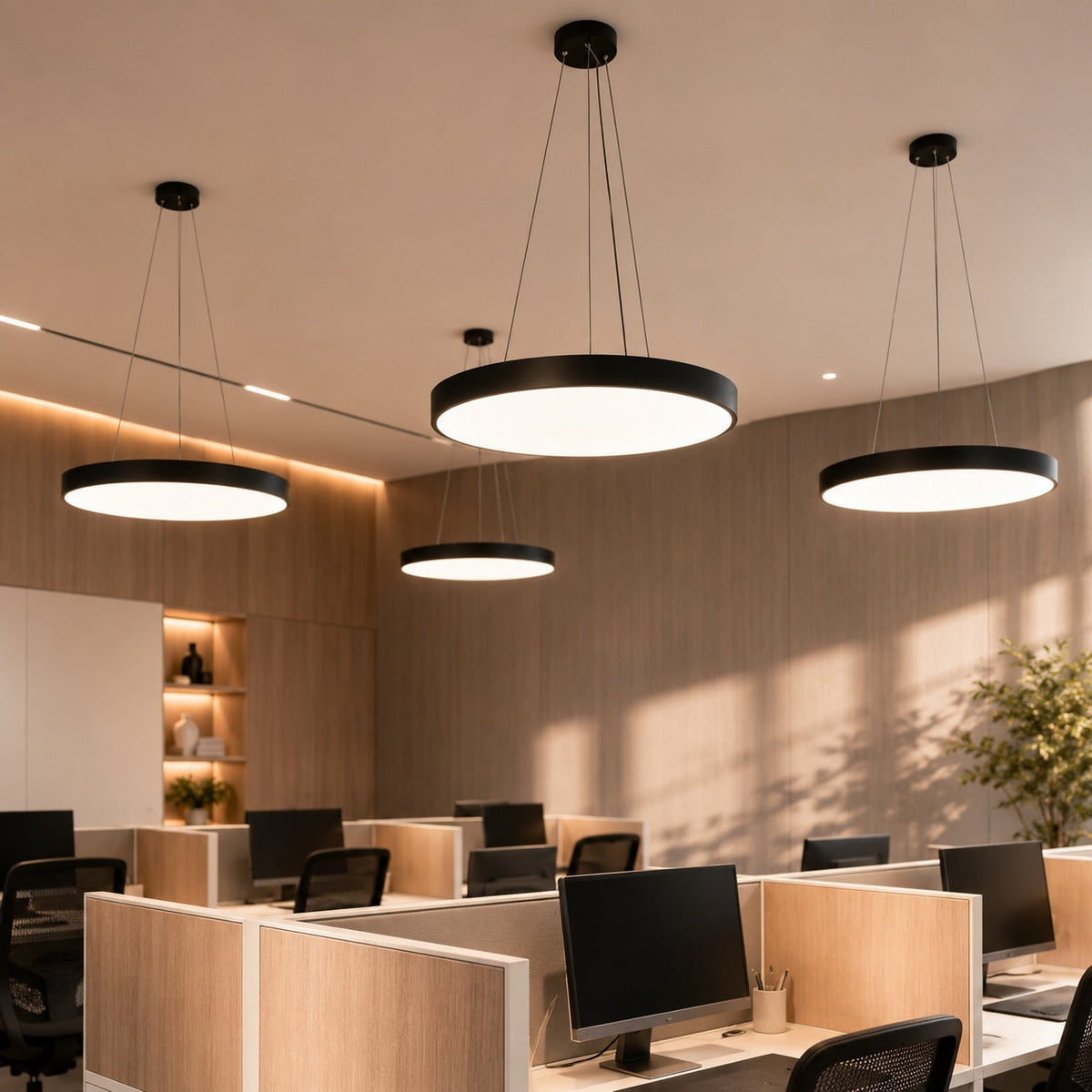 Round Acrylic Pendant Light | Dimmable LED Adjustable Fixture