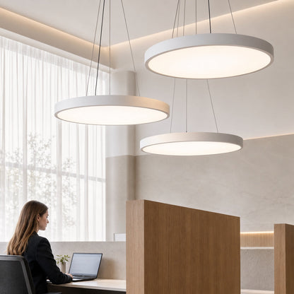 Round Acrylic Pendant Light | Dimmable LED Adjustable Fixture