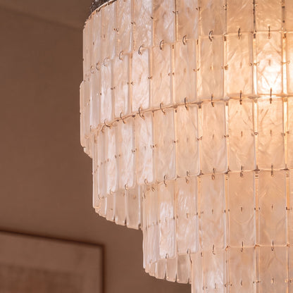 Coastal Shell Chandelier | Natural Panel Pendant Light