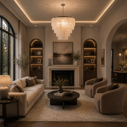 Coastal Shell Chandelier | Natural Panel Pendant Light