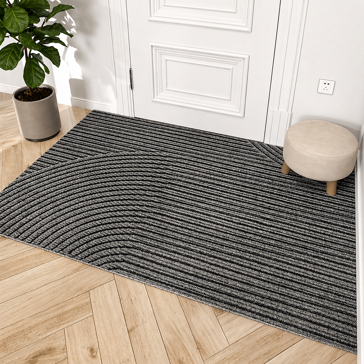 Durable Non-Slip Door Mat – Modern Dirt-Resistant Entry Mat