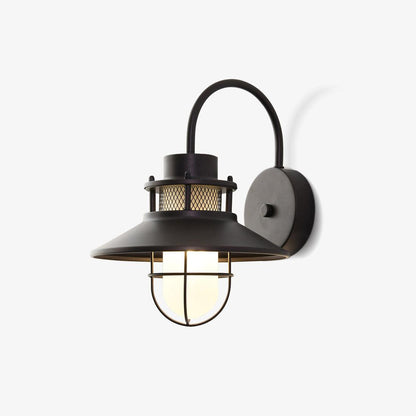 Felix Outdoor Wall Lamp – Industrial Cage Wall Light, Weatherproof Metal